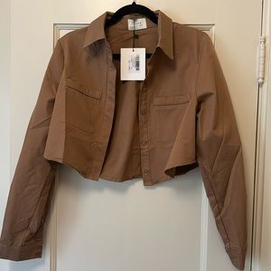 NWT - Dissh Jordy Cropped Tan shirt